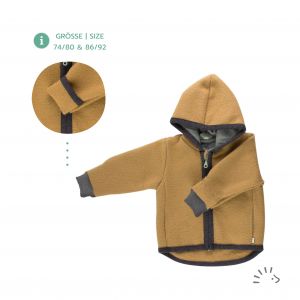 Kapuzenjacke aus Wollwalk