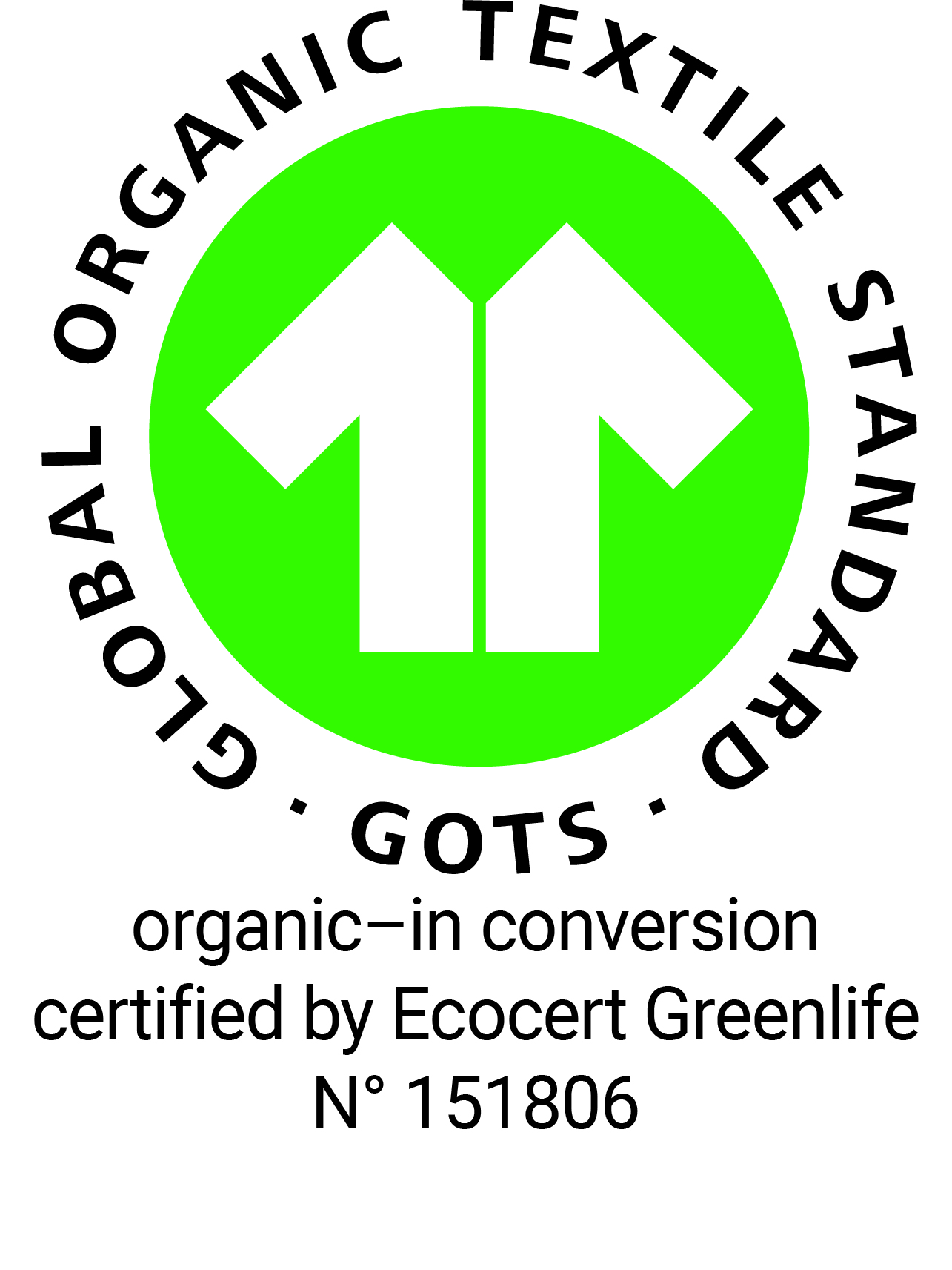 organic in conversion certified by Ecocert Greenlife N° 151806